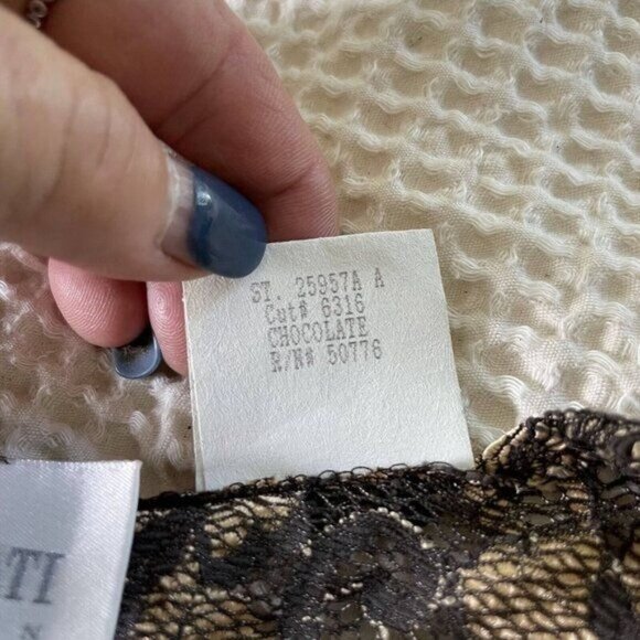 Hugo Buscati Sheer Lace Cardigan Women's Top Medium Black Long Sleeve V-Neck - Picture 9 of 10